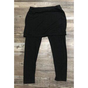 Eileen Fisher Womens PM Petite Medium Black Skirted Leggings